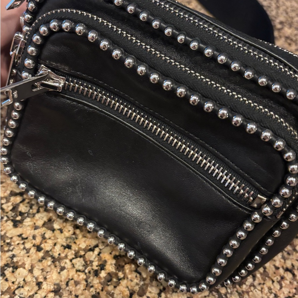 Alexander Wang Black Crossbody Bag with Silver Studs